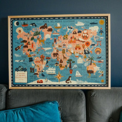 Puzzle. 1000PZ MAPA DEL MUNDO ILUSTRADO