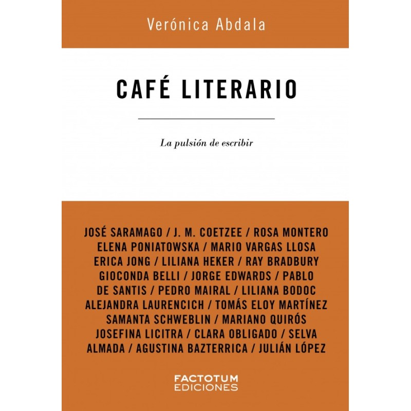 Libro. CAFE LITERARIO. Verónica Abdala