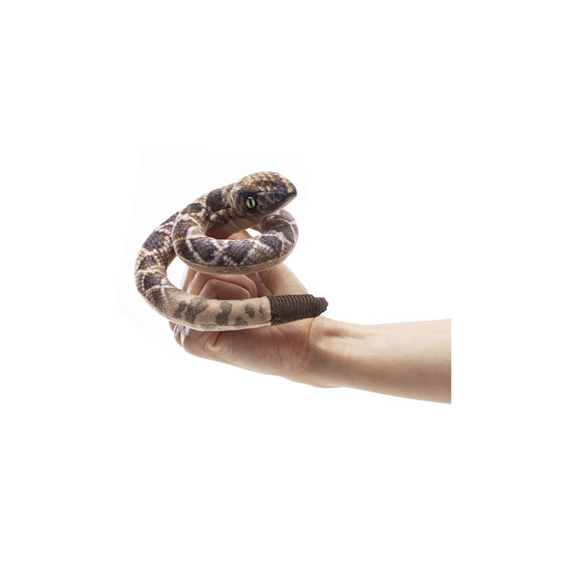Títere de dedo. MINI SERPIENTE DE CASCABEL