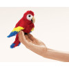 Títere de dedo. MINI GUACAMAYA ROJA