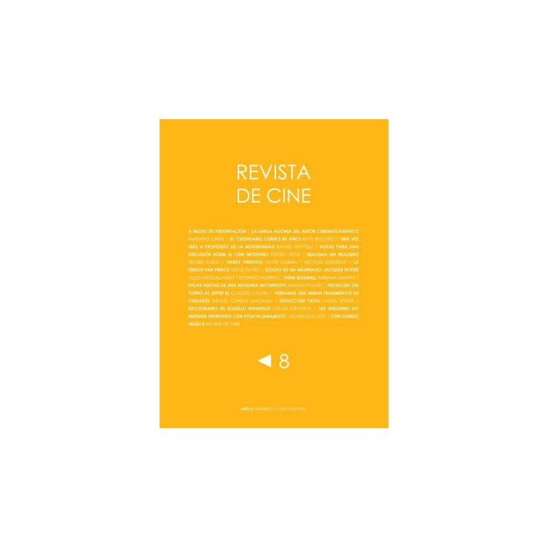 Libro. REVISTA DE CINE – NÚMERO 8  AA. VV.