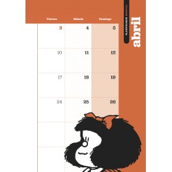 Agenda. MAFALDA 2026. ANILLADA MODULOS VERDE.