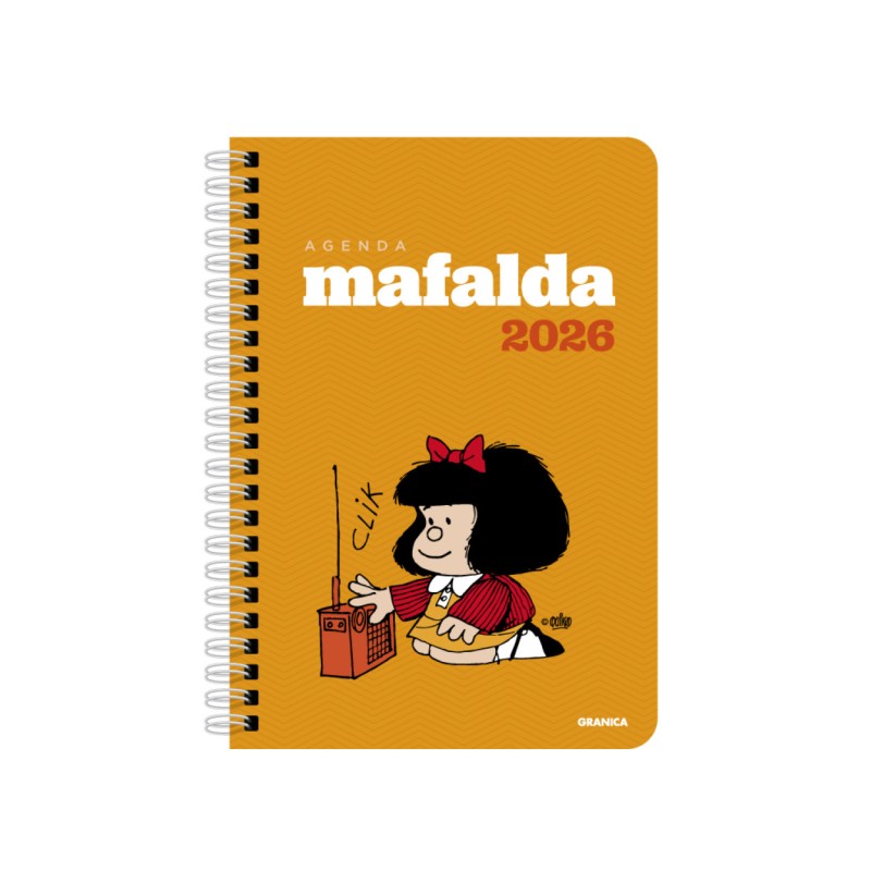 Agenda. MAFALDA 2026. ANILLADA MODULOS VERDE.