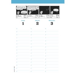 Agenda. MAFALDA 2026. ANILLADA COLUMNA AZUL.
