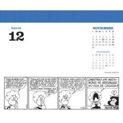 Calendario. MAFALDA 2026. ESCRITORIO. ROJO.
