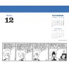 Calendario. MAFALDA 2026. ESCRITORIO. ROJO.