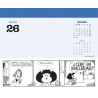 Calendario. MAFALDA 2026. ESCRITORIO. ROJO.