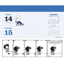 Calendario. MAFALDA 2026. ESCRITORIO. ROJO.