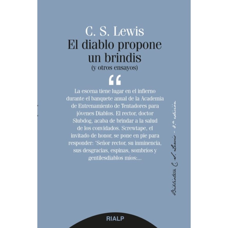 Libro. EL DIABLO PROPONE UN BRINDIS