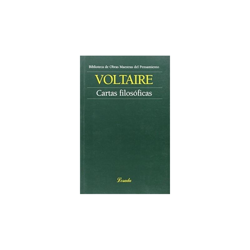 Libro. CARTAS FILOSOFICAS. VOLTAIRE