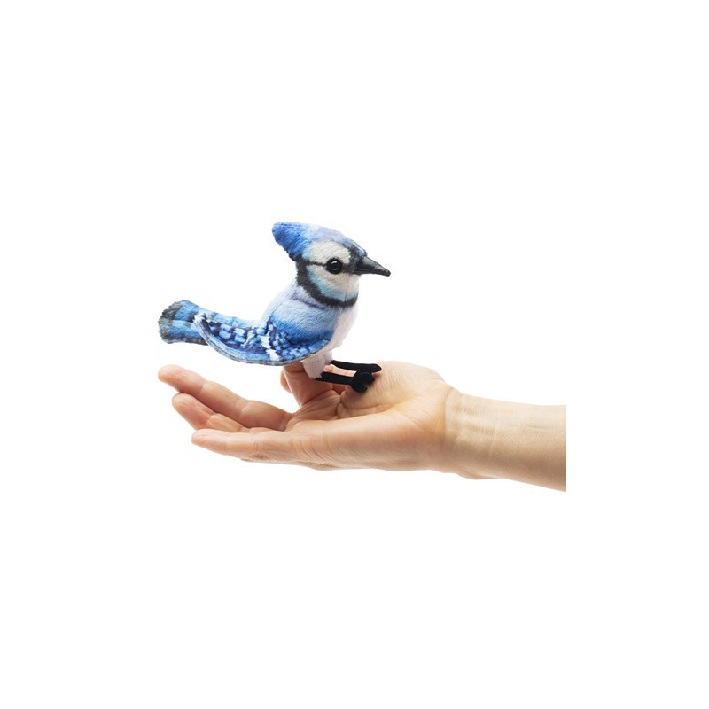 Títere de dedo. CHARA AZUL - Blue Jay