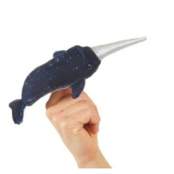 Títere de dedo. MINI NARVAL