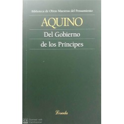 Libro. DEL GOBIERNO DE LOS PRINCIPES. Aquino Tomas