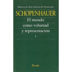 Libro.  MUNDO COMO VOLUNTAD Y REPRESENTACION I. Arthur Schopenhauer