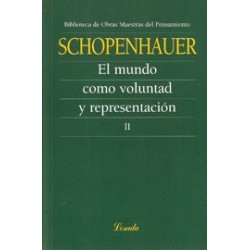 Libro.  MUNDO COMO VOLUNTAD Y REPRESENTACION II. Arthur Schopenhauer