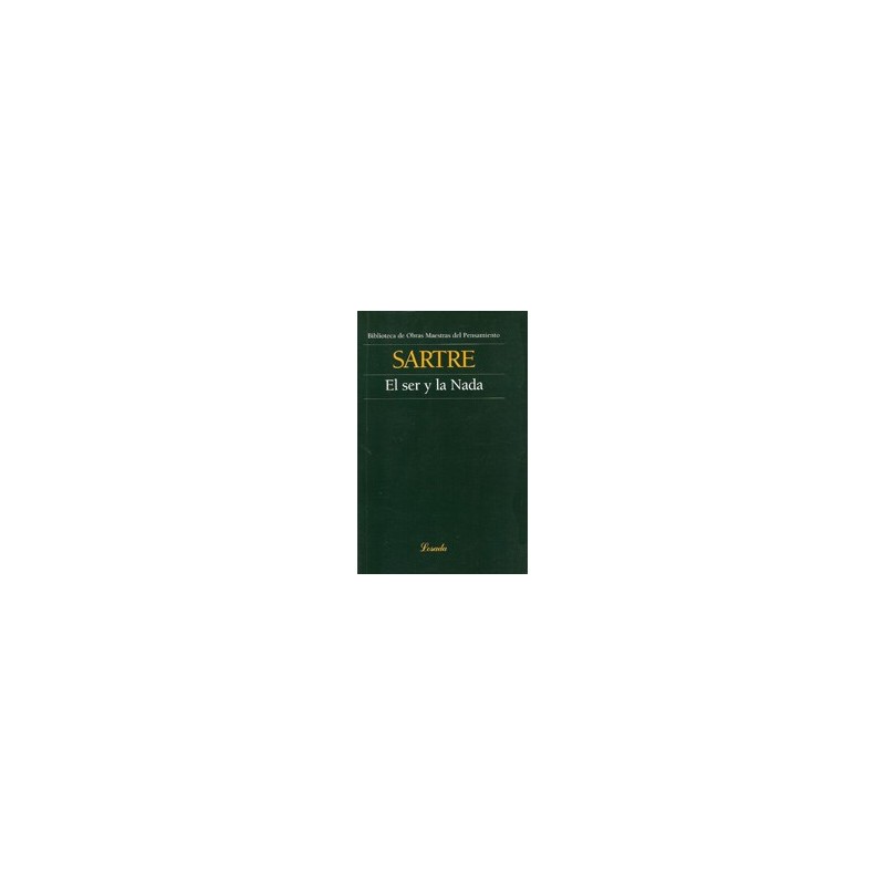 Libro.  SER Y LA NADA. Jean Paul Sartre