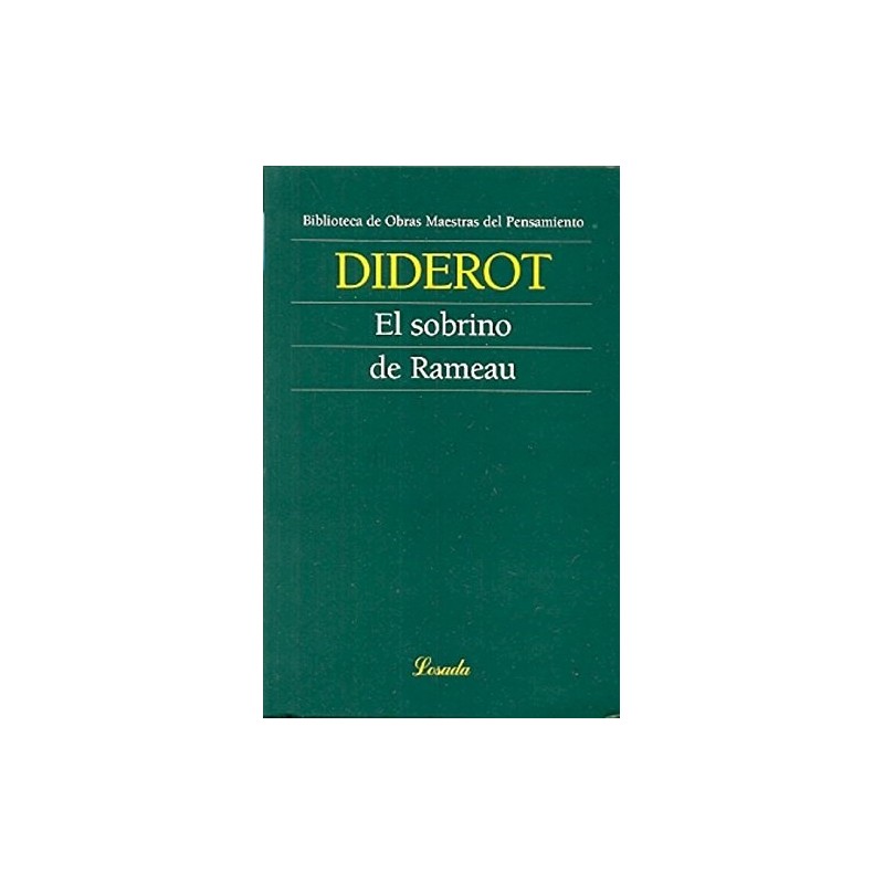 Libro.  SOBRINO DE RAMEAU. Denis Diderot