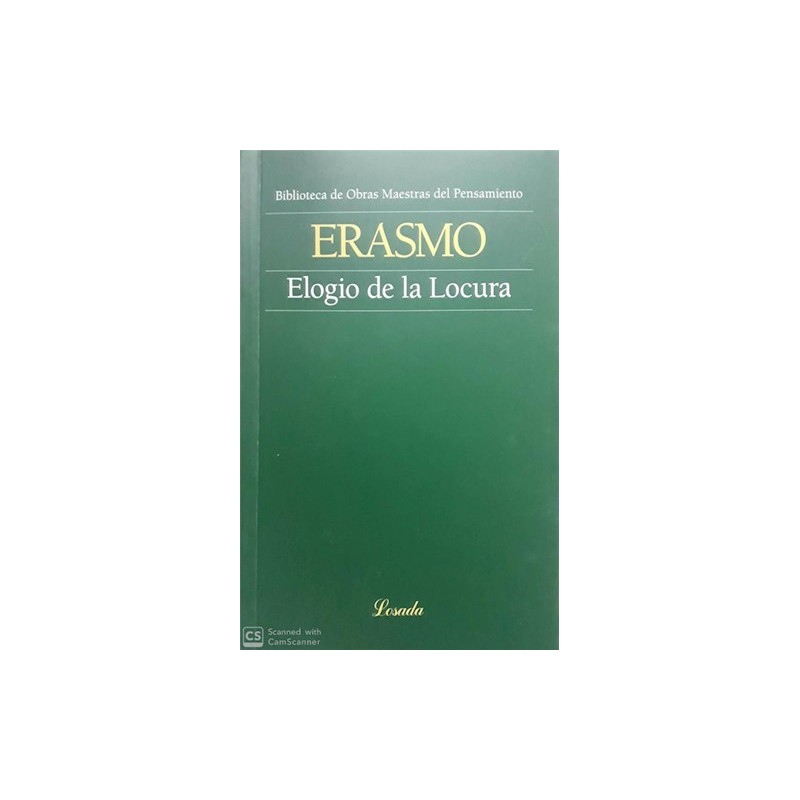 Libro.  ELOGIO DE LA LOCURA. ERASMO