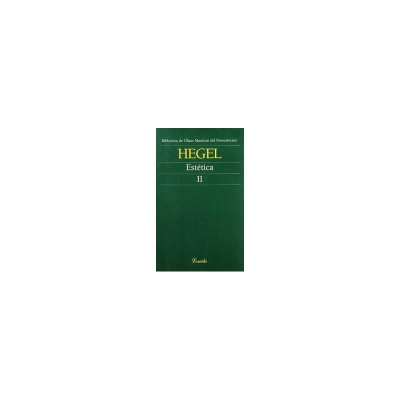 Libro. ESTETICA II. Hegel
