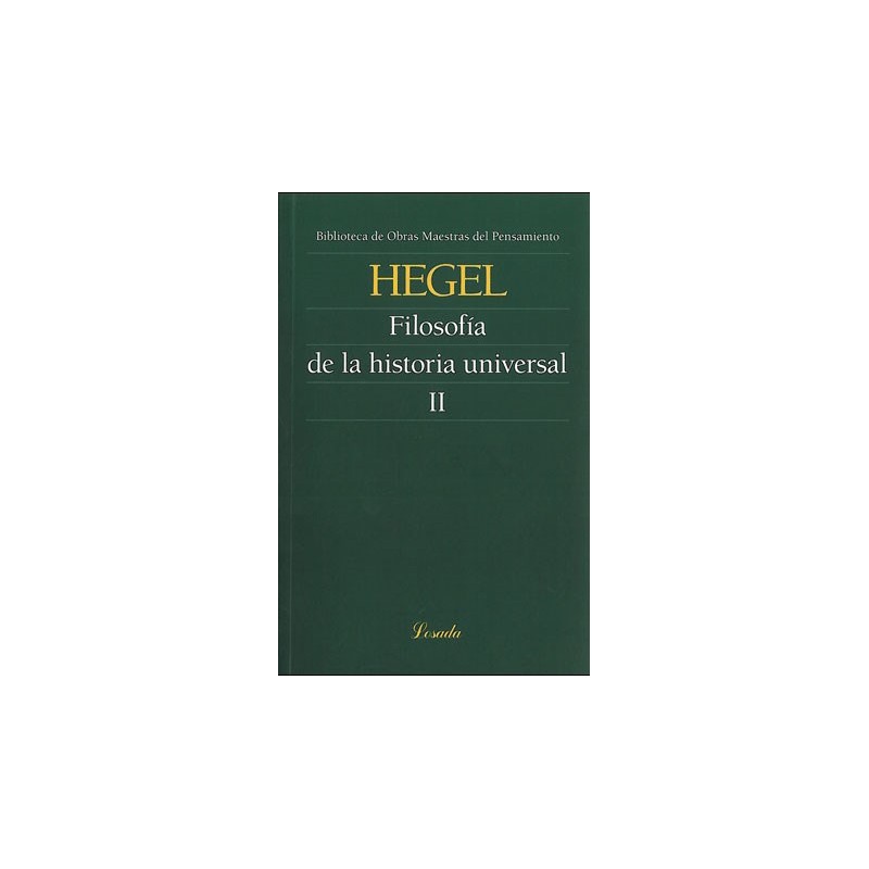 Libro. FILOSOFIA DE LA HISTORIA UNIVERSAL II