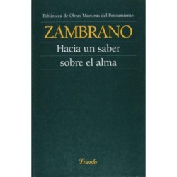Libro. HACIA UN SABER SOBRE EL ALMA. ZAMBRANO