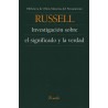 Libro. INVESTIGACION SOBRE EL SIGNIFICADO Y LA VERDAD. RUSSELL