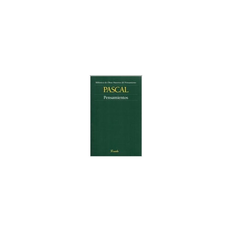 Libro. PENSAMIENTOS. Blaise Pascal