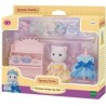 Figura. Set vestidor de princesa Lyra, gato persa. Sylvanian Families. Ternurines