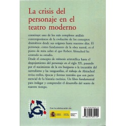 Libro. LA CRISIS DEL PERSONAJE EN EL TEATRO MODERNO