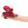 Títere de dedo. MINI PULPO ROJO