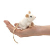 Títere de dedo. MINI RATÓN BLANCO