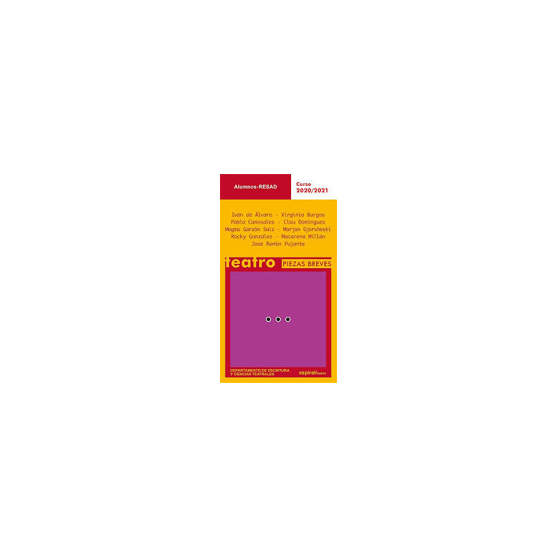 Libro. TEATRO. PIEZAS BREVES. Curso 2020 2021